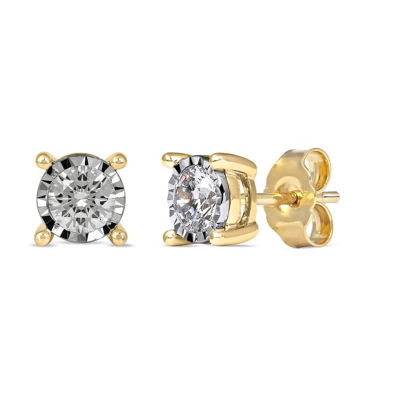 1/20ct - 3/4ct TDW Diamond Stud Earrings in Silver for Women
