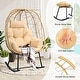preview thumbnail 32 of 35, Moasis Cushioned Egg Chair with Rocker, PE Wicker