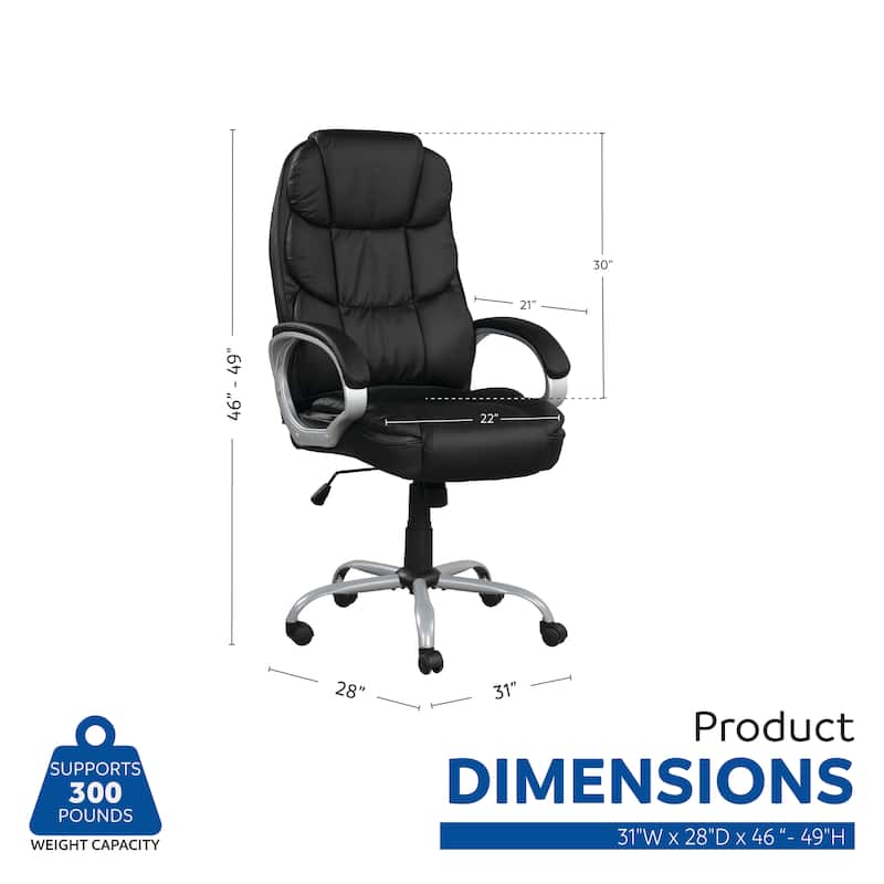 Sealy® Kronos Mid-Back Ergonomic Swivel Office Chair with Padded Armrests