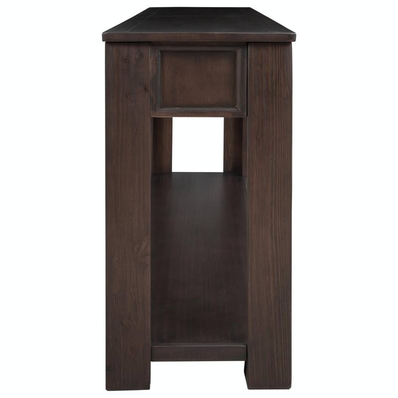 Entryway Console Table: Storage Drawers, Bottom Shelf