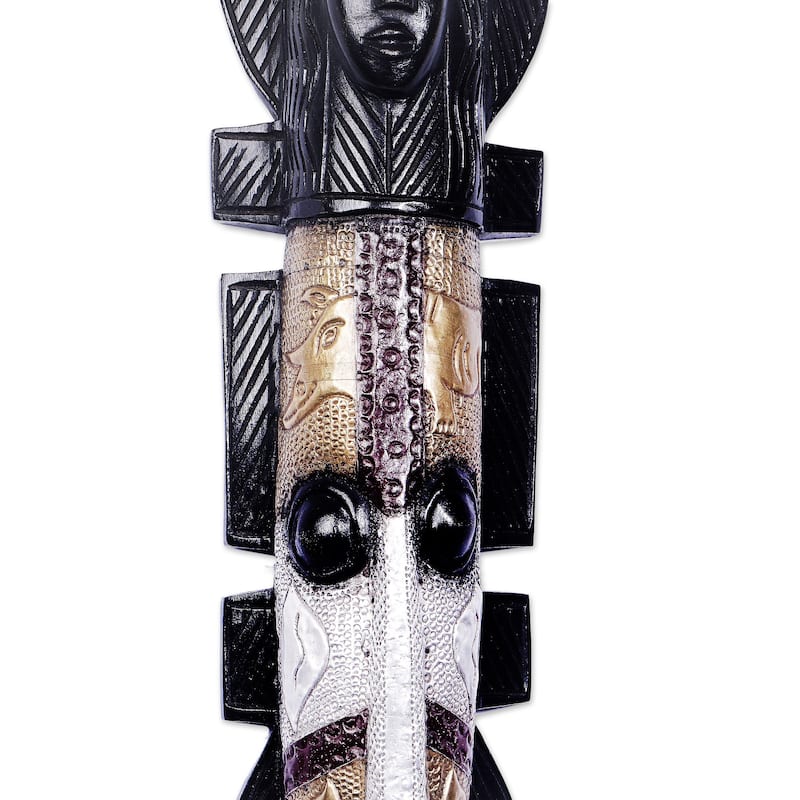Handmade African wood mask, 'Female Dan'(Ghana)