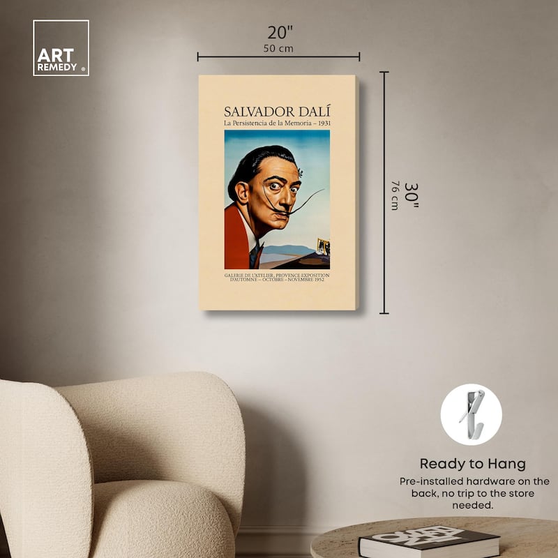 Salvador Dali Persistence Canvas by Art Remedy, Gallery Wrapped
