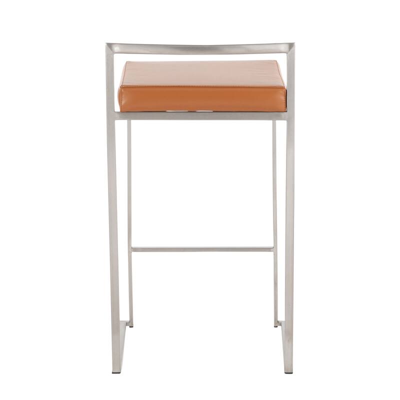 Silver Orchid Forrest Stainless Steel Stackable Fully Welded Counter Stool (Set of 3)