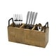 preview thumbnail 3 of 5, Mikasa Gourmet Basics Avery Checkered Wood Flatware Caddy