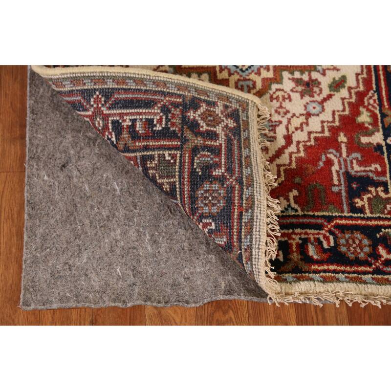 Ivory Heriz Serapi Indian Runner Rug Handmade Wool Carpet - 2'6" x 8'0"
