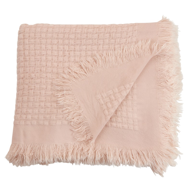 Waffle Weave Design Throw Blanket
