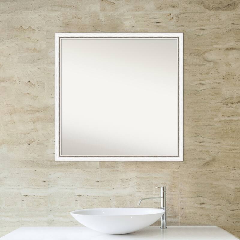 Morgan Non-Beveled Wood Framed Bathroom Vanity Wall Mirror