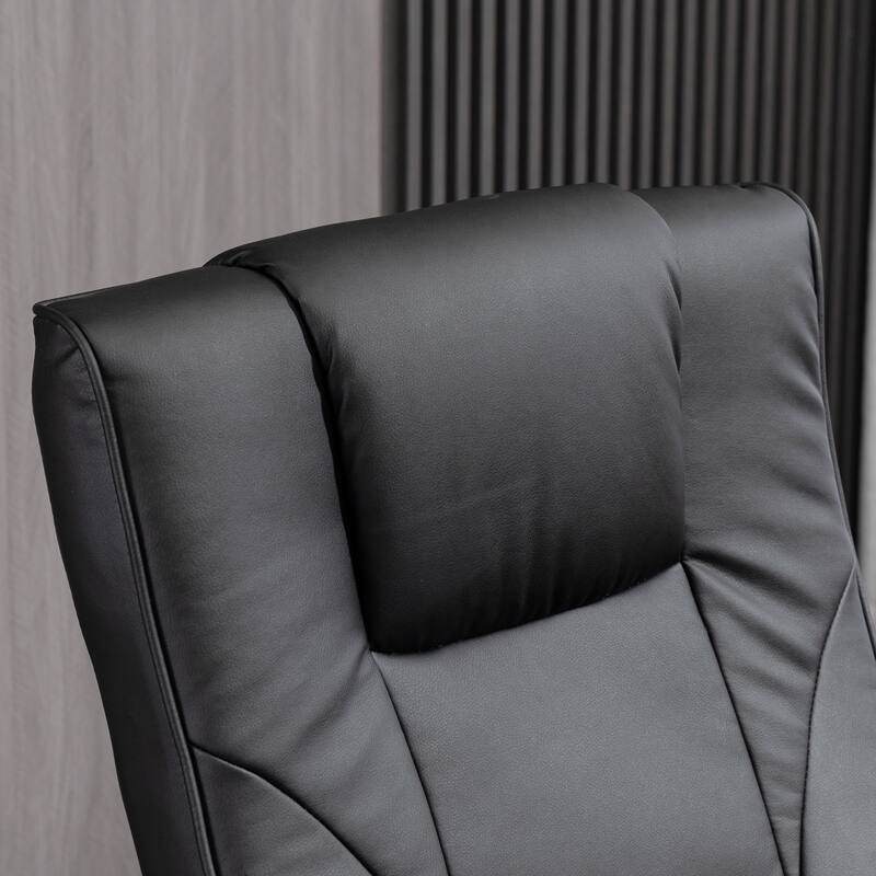 HOMCOM Massage Recliner with Ottoman, Electric Faux Leather Recliner