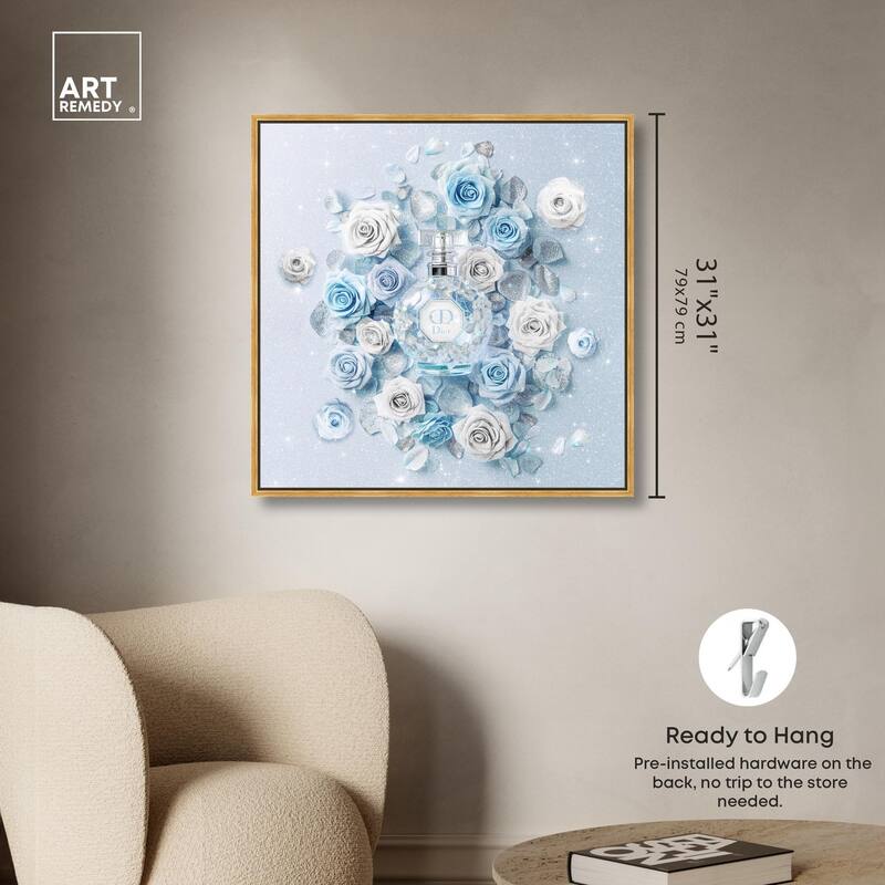 Sparkling Floral Perfume II Canvas by Art Remedy