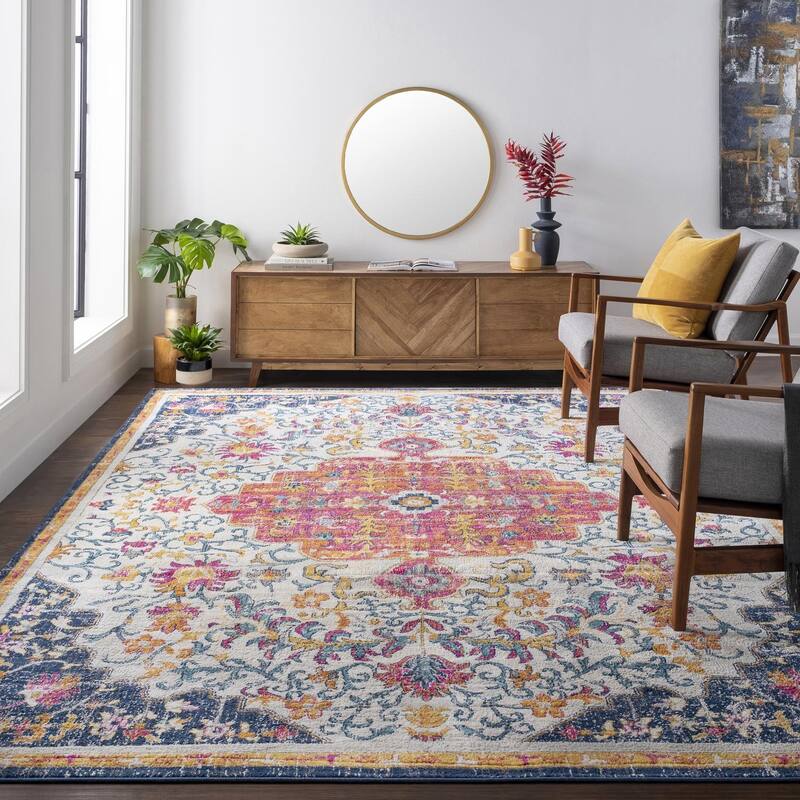 Livabliss Vintage Floransa Medallion Area Rug