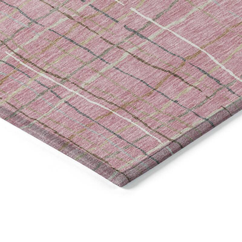 Machine Washable Indoor/ Outdoor Modern Century Chantille Rug