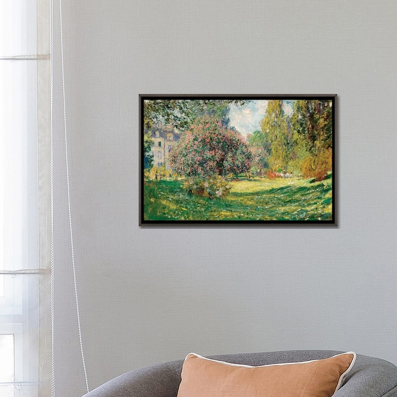 iCanvas "Landscape-The Parc Monceau" by Claude Monet Framed
