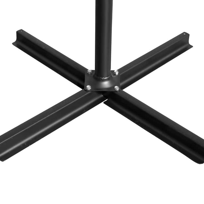 Willry Solar-Powered LED Offset Patio Umbrella with Easy Crank Lift, Tie Closure for Gardens, Balconies, Decks, Swimming pools