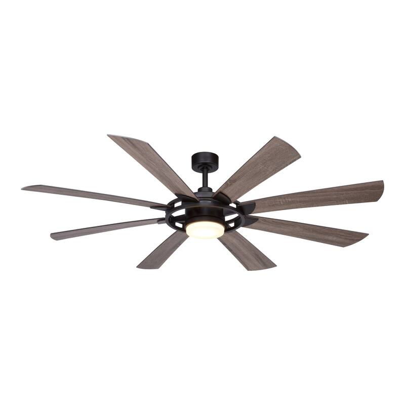Bellevue 68" 8 Blade Indoor / Outdoor LED Ceiling Fan with Frosted - New Bronze