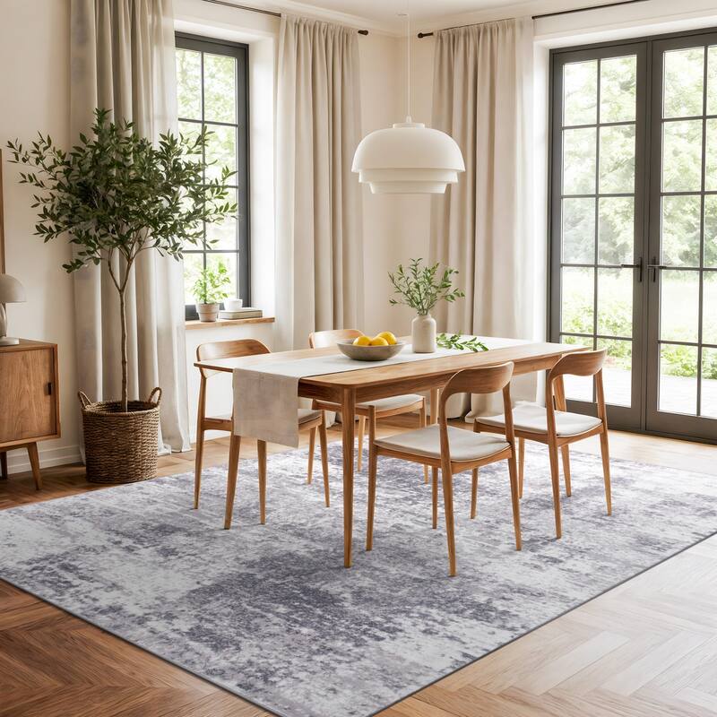 World Rug Gallery Distressed Abstract Area Rug