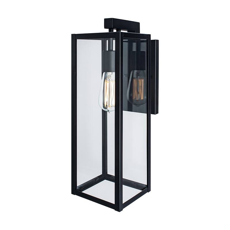 Capture 1-Light Outdoor Sconce - Matte Black - 17 inch Tall
