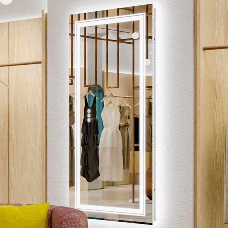 Extra Large Illuminated LED Bathroom Mirror Touch Sensor Anti Fog - 64" x 32"