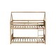 preview thumbnail 10 of 15, Low Height House Bunk Bed with Headboards,Guardrails,Ladder,Twin Over Twin Kids Bed