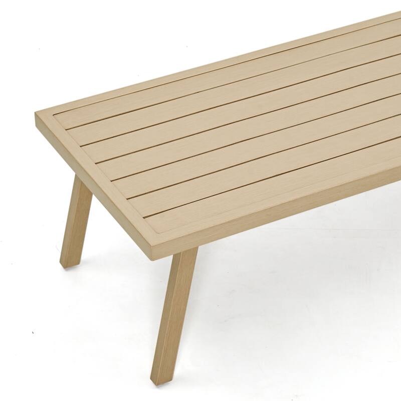 4-Piece Aluminum Patio Conversation Set with End Table and Cushions