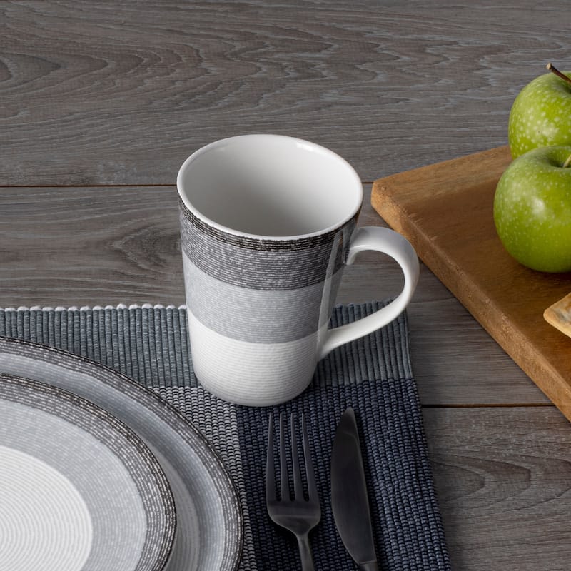 Noritake Colorscapes Layers Set Of 4 Mugs, 12 Oz.