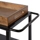 preview thumbnail 14 of 24, Kate and Laurel Giles Metal Bar Cart with Tray - 28x13x30