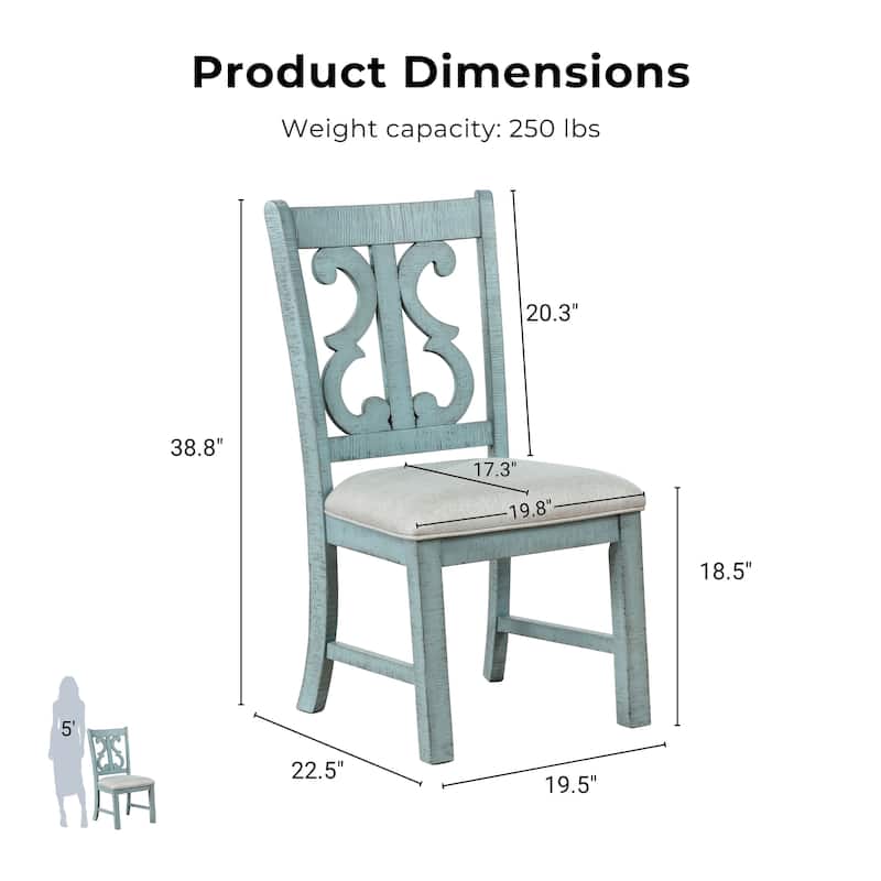 Sylmer Farmhouse Wood Dining Chairs (Set of 2) by Furniture of America