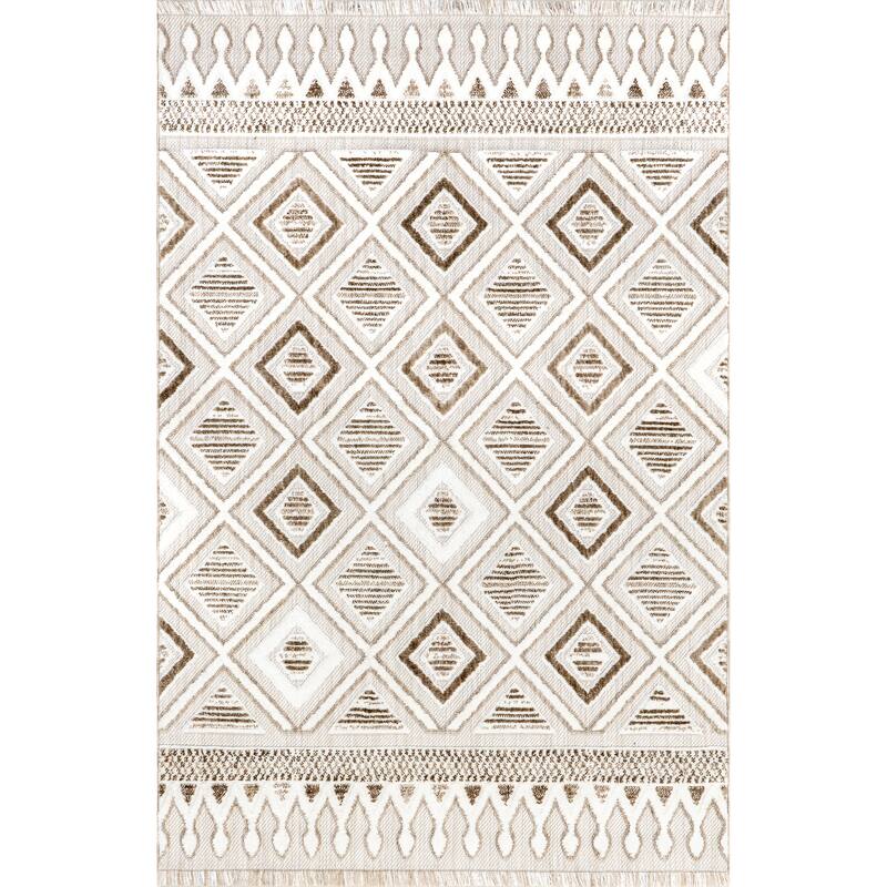 Nuloom Colleen Mixed Diamond Fringe Area Rug