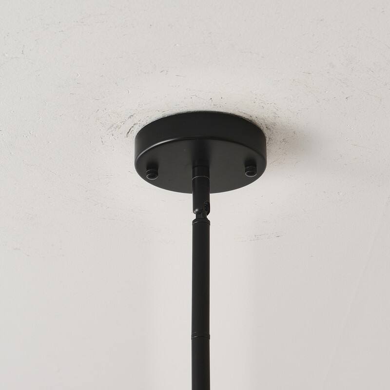 Black & Gold Modern Farmhouse Chandelier Rustic Ceiling Light Dimmable E12 Candle-Style Pendant Lighting Fixture