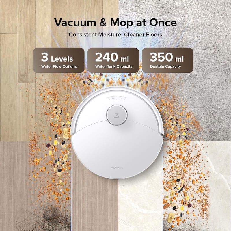 Roborock Q10 X5+ Robot Vacuum and Mop, Self-Emptying, 10,000Pa Suction, Obstacle Avoidance