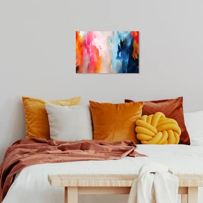 Wynwood Studio Canvas Abstract Retro Radio BG Red and Modern & Contemporary Wall Art Canvas Print