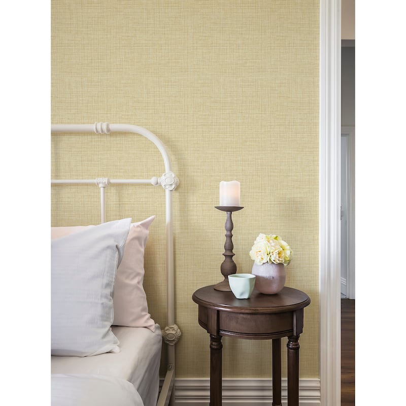 A-Street Prints Tuckernuck Gold Linen Wallpaper