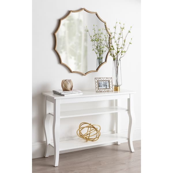 slide 1 of 48, Kate and Laurel Lalina Scalloped Round Framed Accent Mirror