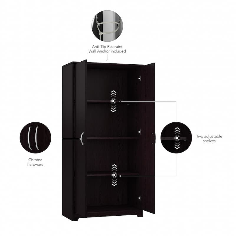 Cabot Tall Storage Cabinet with Doors by Bush Furniture