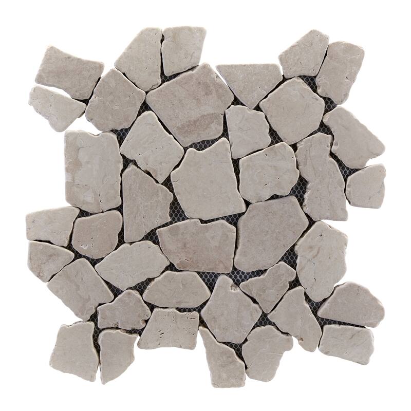 Full Eclectic 18 in. x 18 in. Marble Tumbled Wall and Floor Tile