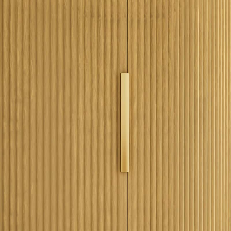 55" Round Dining Table with Rotating Tray and Double-Tiered Storage Rack for Six