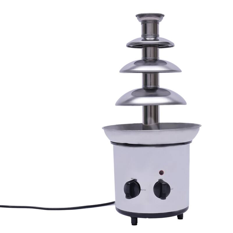 4Tier Stainless Steel Chocolate Fountain for Cheese Fondue On Sale
