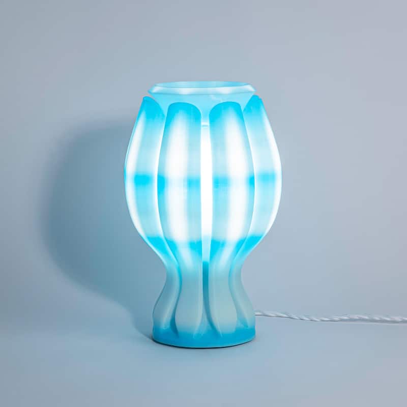Flower 13" Tropical Coastal Plant-Based PLA 3D Printed Dimmable LED Table Lamp, by JONATHAN Y
