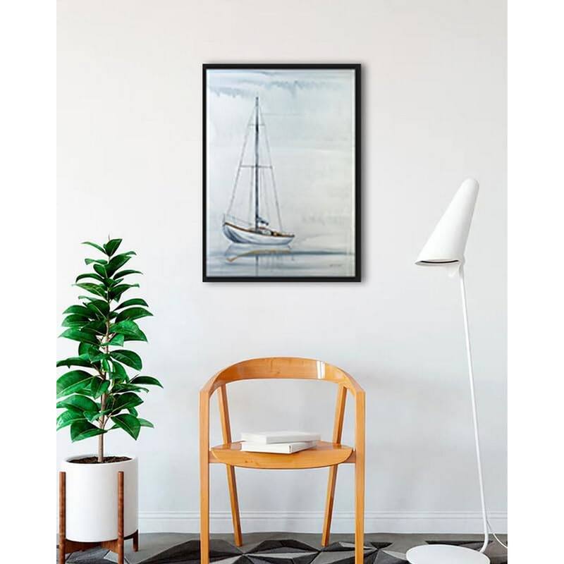 Sail On The Horizon Framed Poster - 24 x 36 Inch - Black