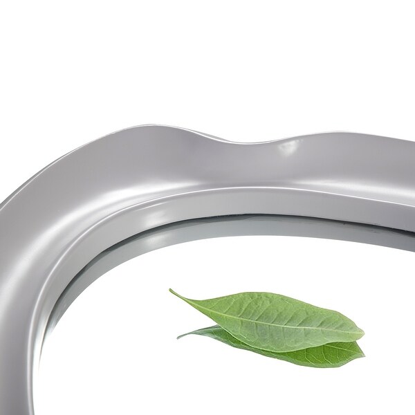 Asymmetrical Shaped Framed Wall Mounted Full Length PU Mirror