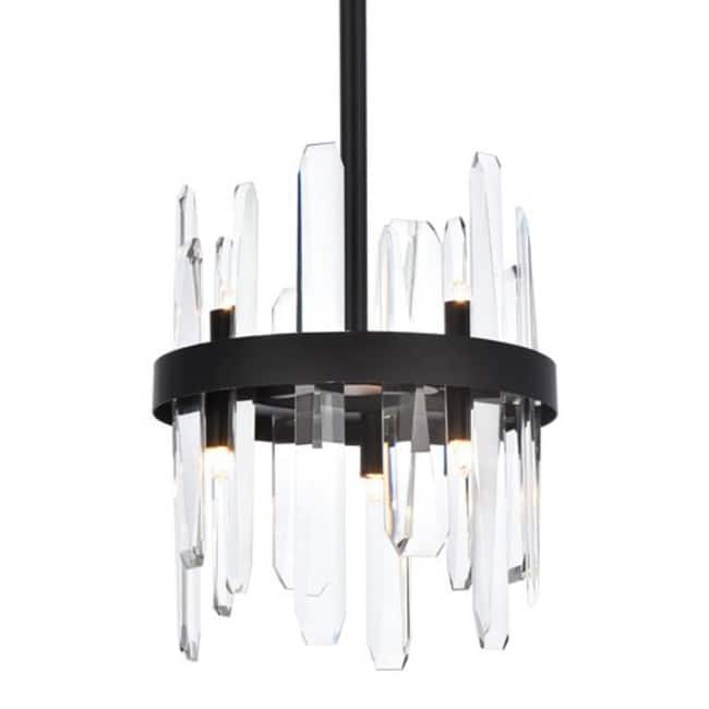 Elegant Lighting 2200D10 Serena 6 Light 10" Wide Crystal Mini Pendant