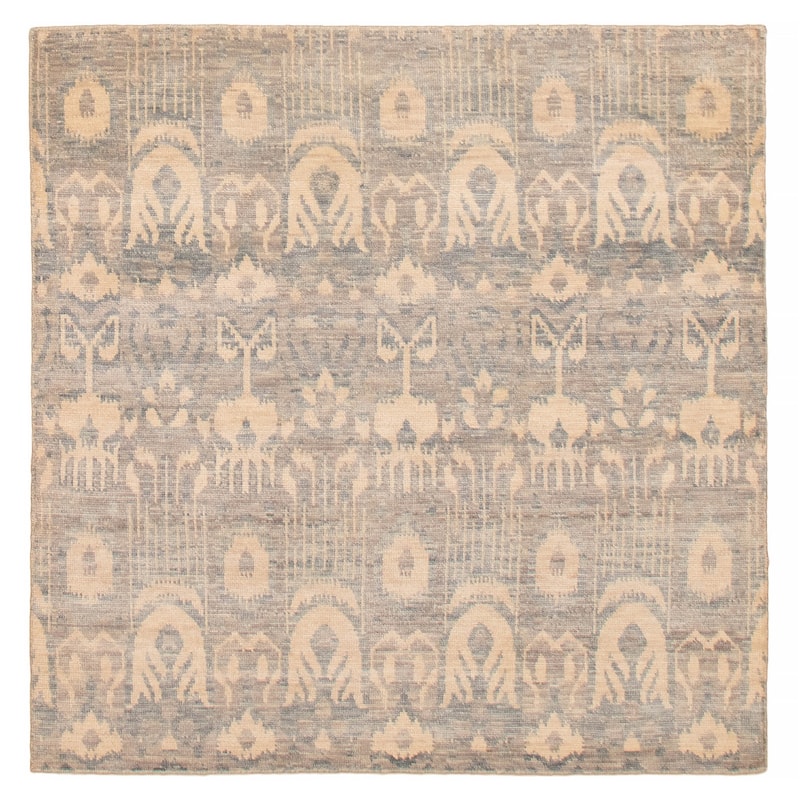 ECARPETGALLERY Hand-knotted Mystique Grey Wool Rug - 6' x 6' - Grey - 6' x 6' - Square
