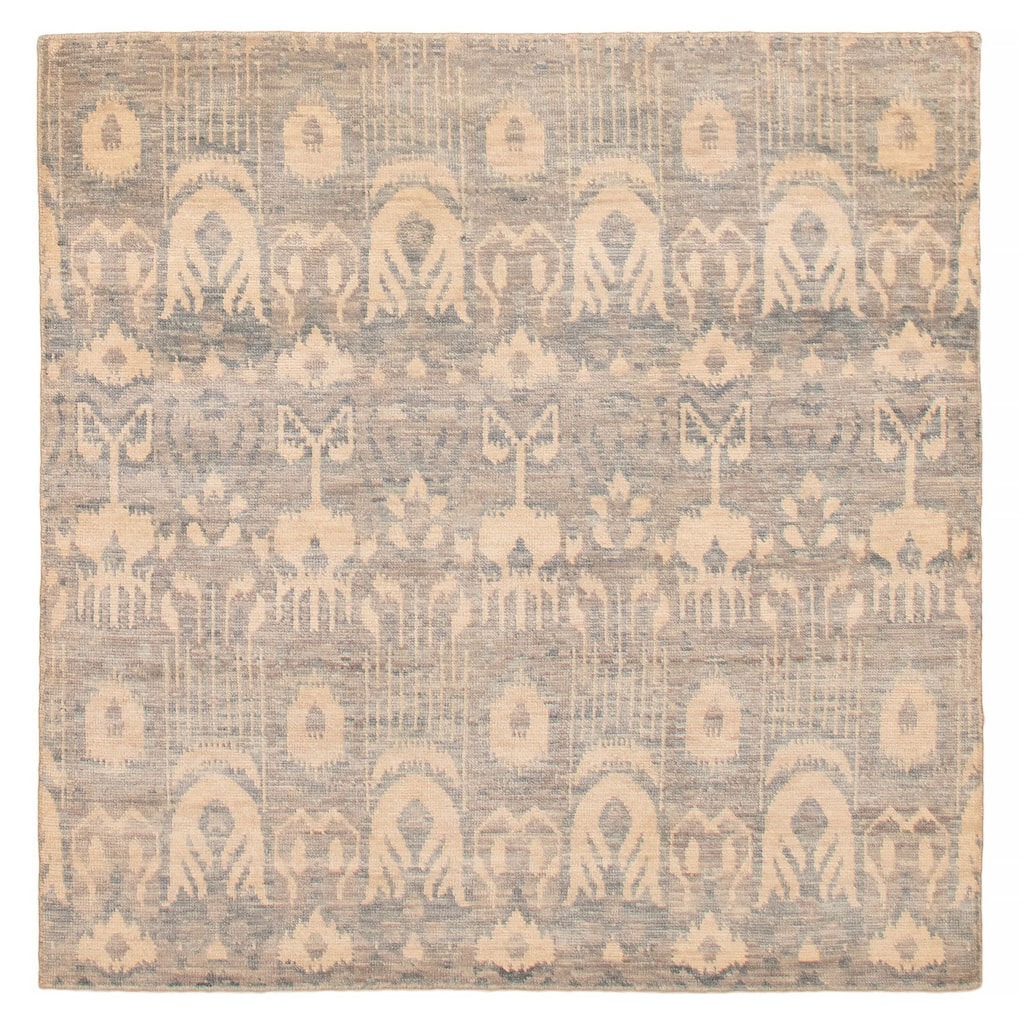 ECARPETGALLERY Hand-knotted Mystique Grey Wool Rug - 6' x 6'