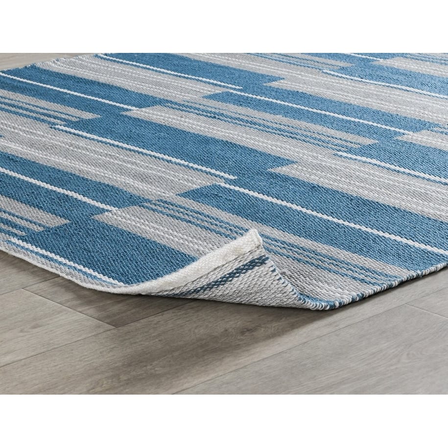 Boulder Indoor Outdoor Handwoven Stripe Area Rug by Kosas Home