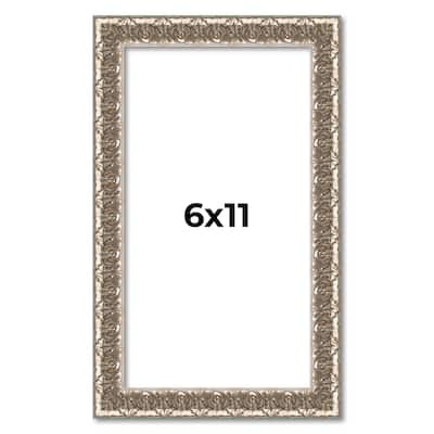 6x11 Frame Silver Versailles Ornate Solid Wood Picture Frame | 1 Inch