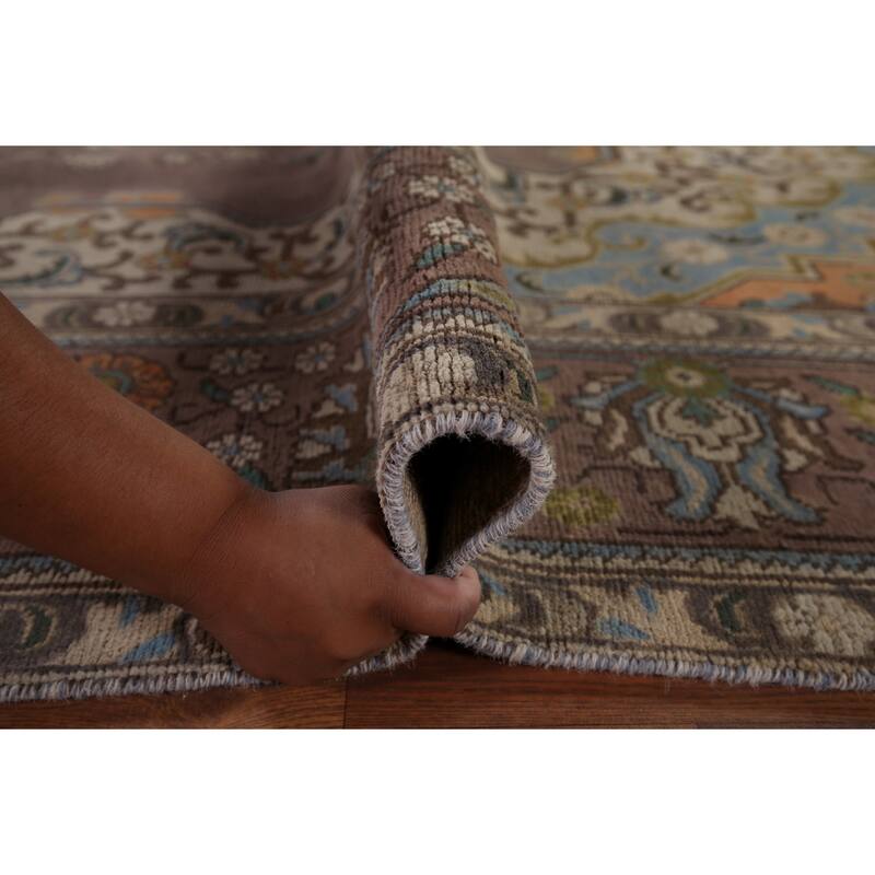 Tabriz Persian Vintage Area Rug Living Room Handmade Wool Carpet - 9'3" x 12'9"
