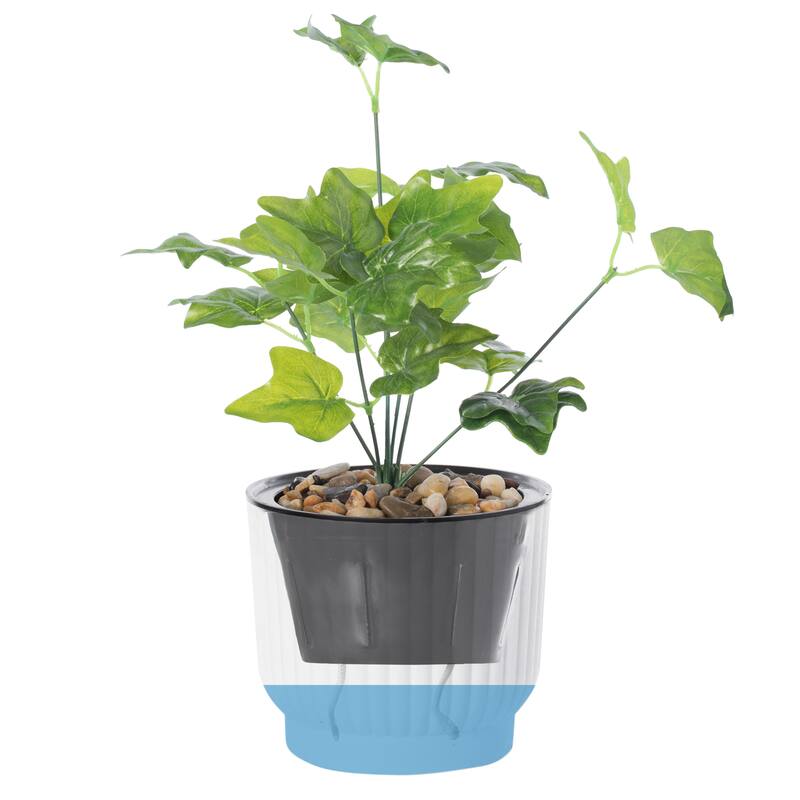 White Flower Pot Self Watering Planter, 6 Pack