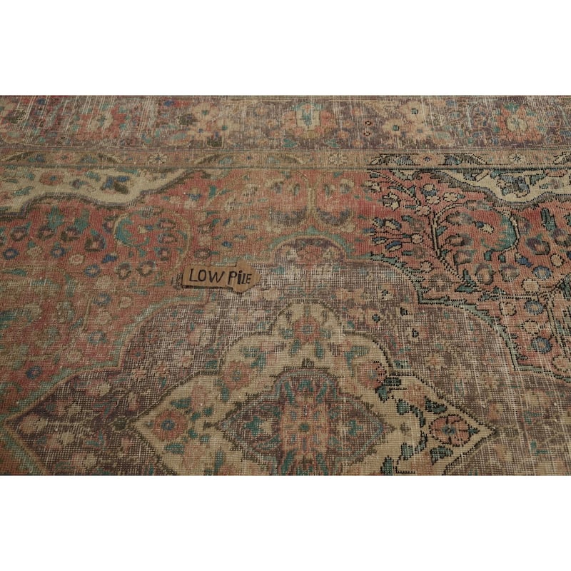Traditional Tabriz Persian Vintage Rug Hand-Knotted Wool Carpet - 6'6" x 9'8"