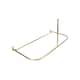 Utopia Alley Rustproof Aluminum D-shape Shower Rod With Ceiling Support for Freestanding Tubs, 60 Inch Large Size by 25 Inch - Gold