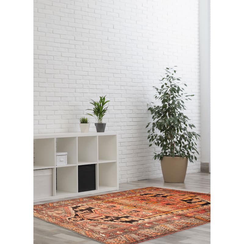 ECARPETGALLERY Hand-knotted Andelz Copper Wool Rug - 3'9 x 7'0