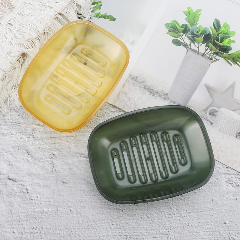 Waterproof with Cover Soap Holder for Bathroom 5.51"x4.13"x1.65" 1 Pc